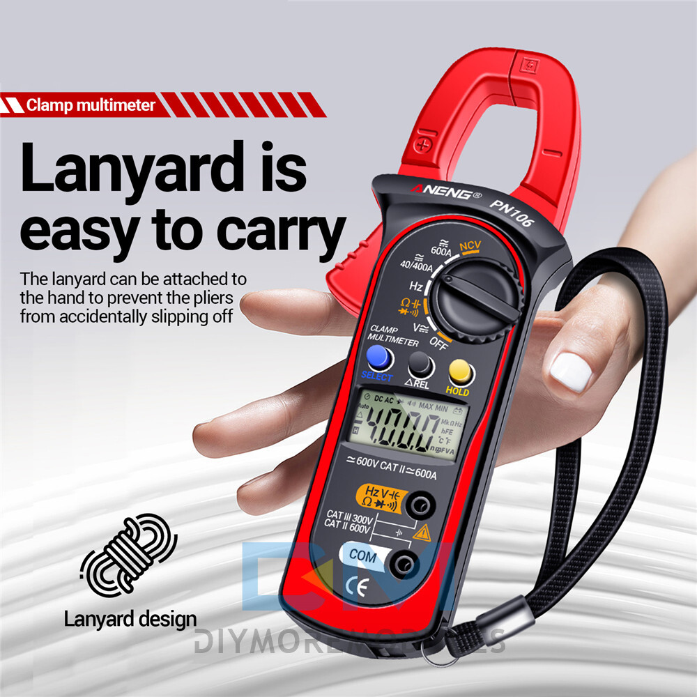 ANENG PN106 Digital Clamp Meter Multimeter Auto Range DC AC Voltage Ammeter