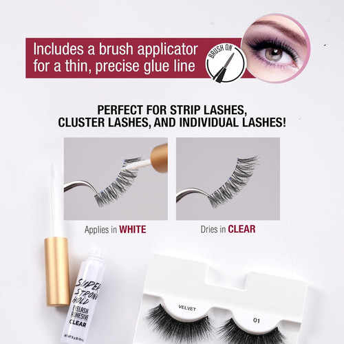 i-Envy by KISS Super Strong Hold Eyelash 0.18 Fl Oz (Pack of 1), Clear