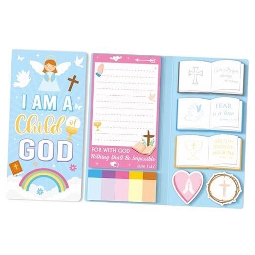 Christian Sticky Notes Set - I Am a Child of God Self-Stick Note Bible Verse