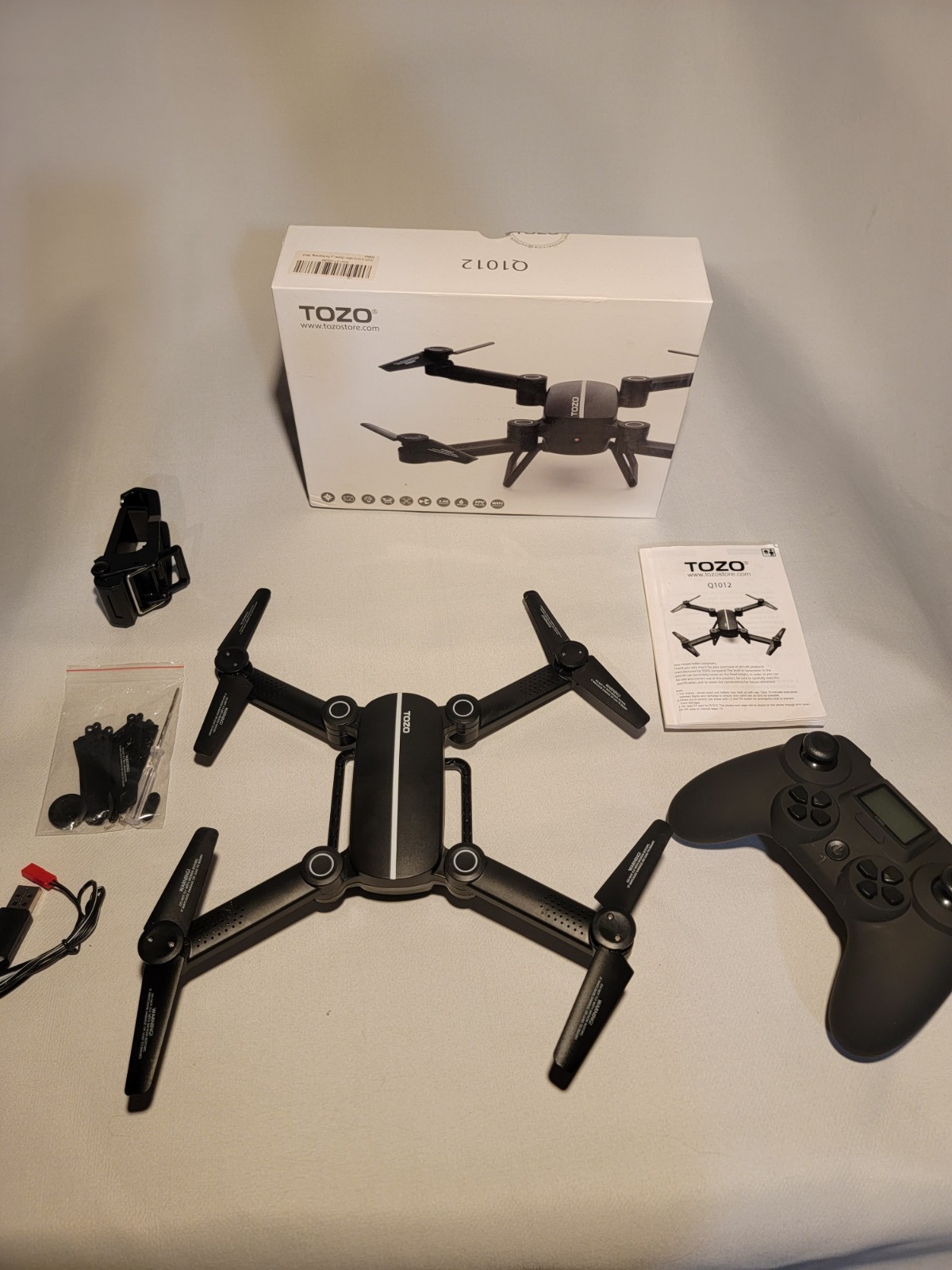 TOZO Q1012 Quadcopter Drone w/ Camera, WiFi FPV, Remote Control, Black