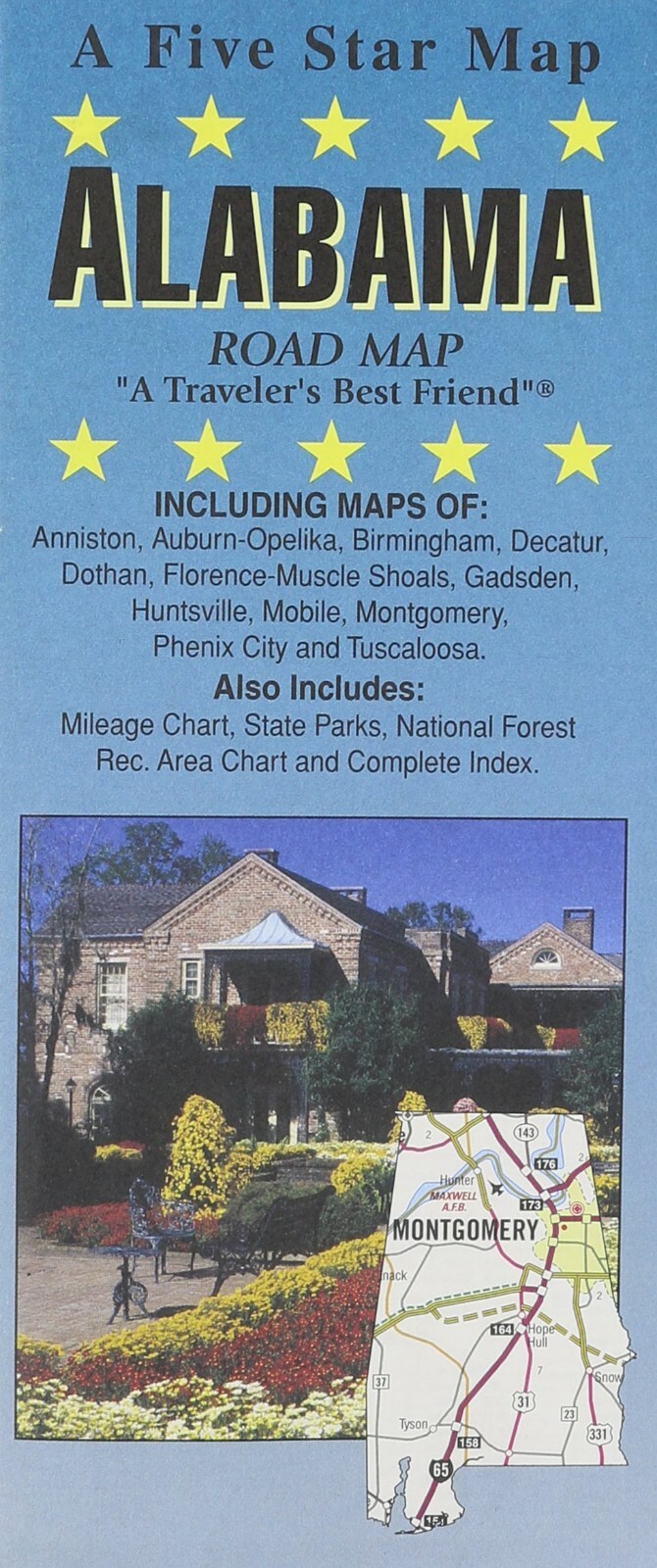 Road Map of Alabama, by Five Star Map