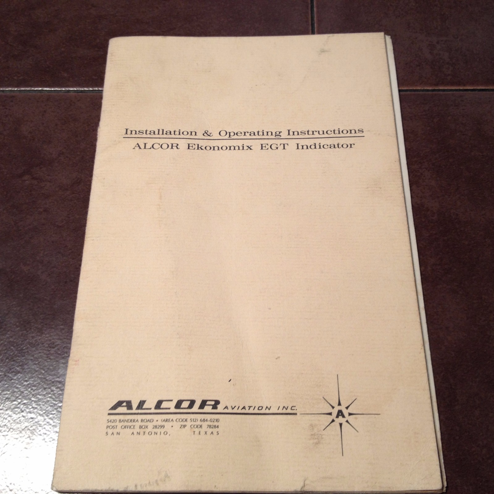 Alcor Ekonomix EGT Indicator Installation & Operating Manual
