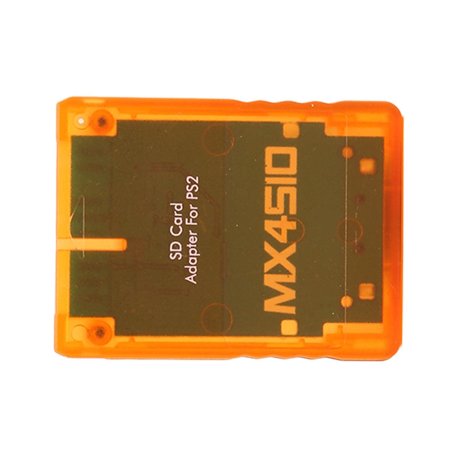 SD Card Adapter for PS2 - Memory Card Expansion, SIO Replacement Reader, Orange
