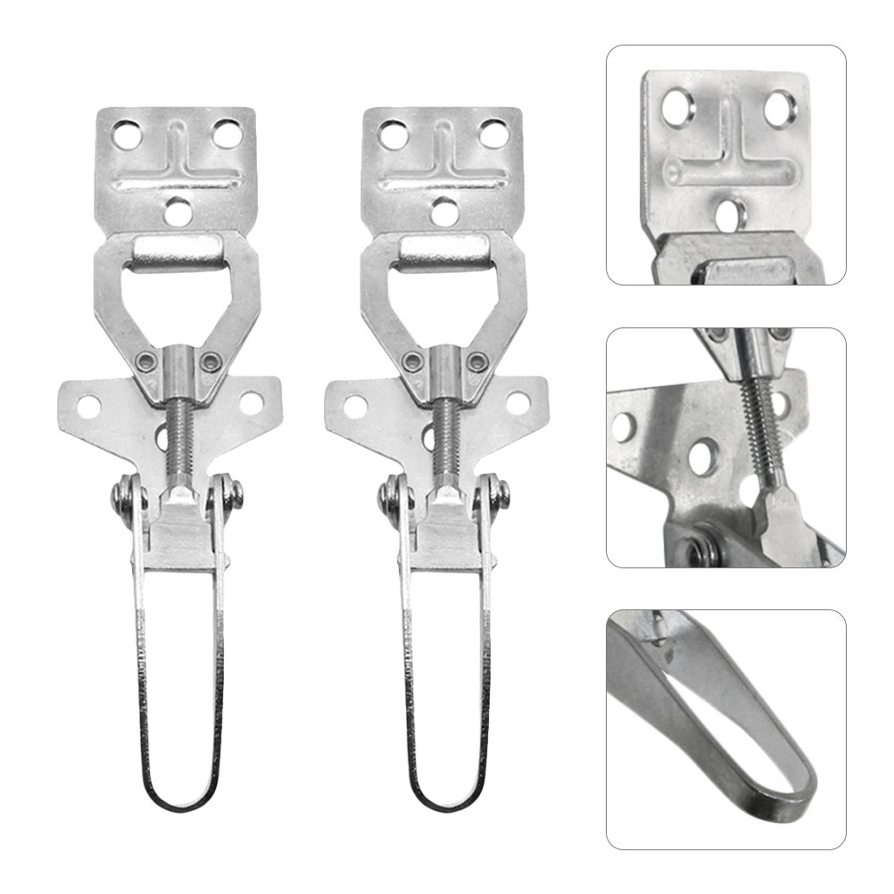 2Pcs Reusable Silver Hive Buckle Pull Latch Galvanized Steel Beekeeping Tools