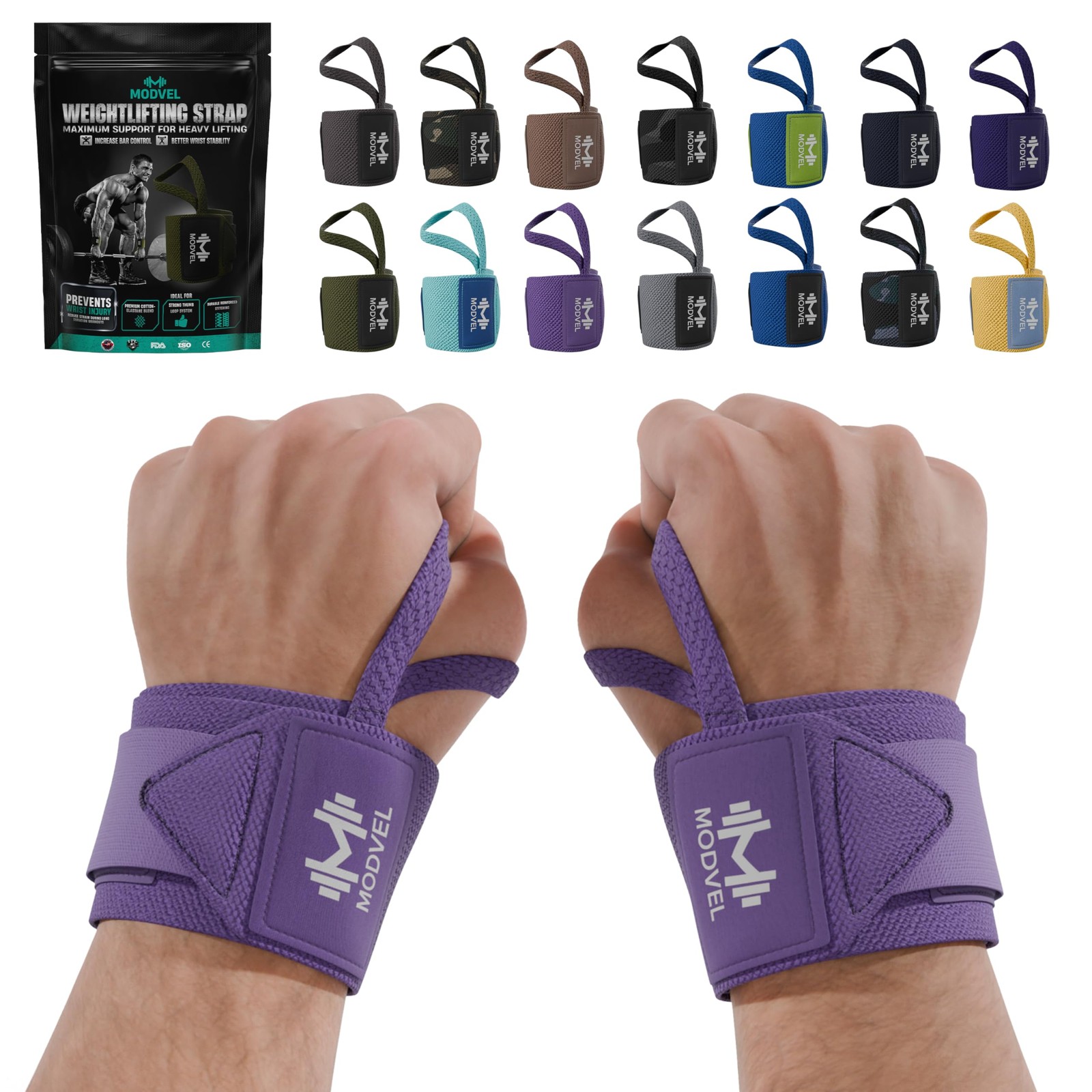Adjustable Wrist Wraps for Gym & Lifting – Thick, Breathable Support Straps f...