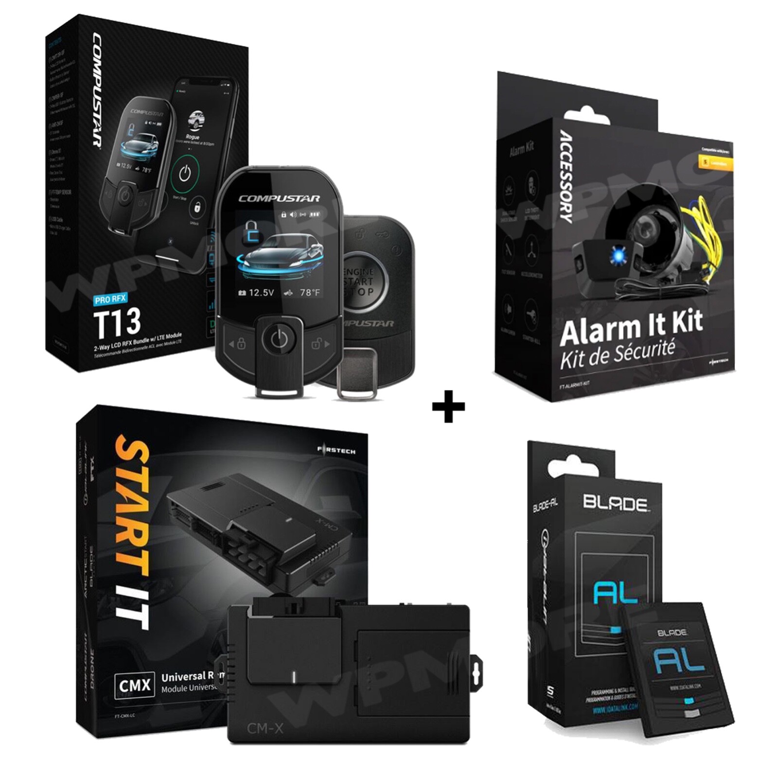 Compustar T13 Remote Start & Alarm LTE Smartphone Control Blade-AL Complete Kit