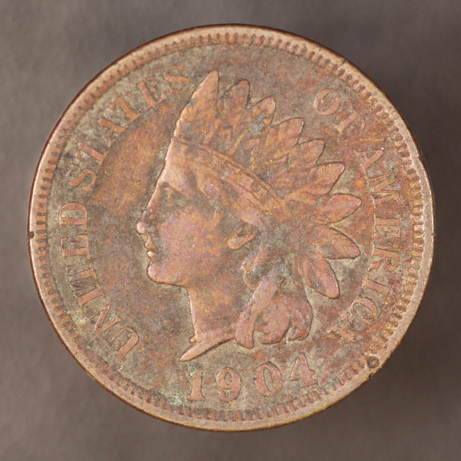 1904 ~ INDIAN CENT ~ FRESH FROM AN OLD COLLECTION ~~ Lot. AA-3755