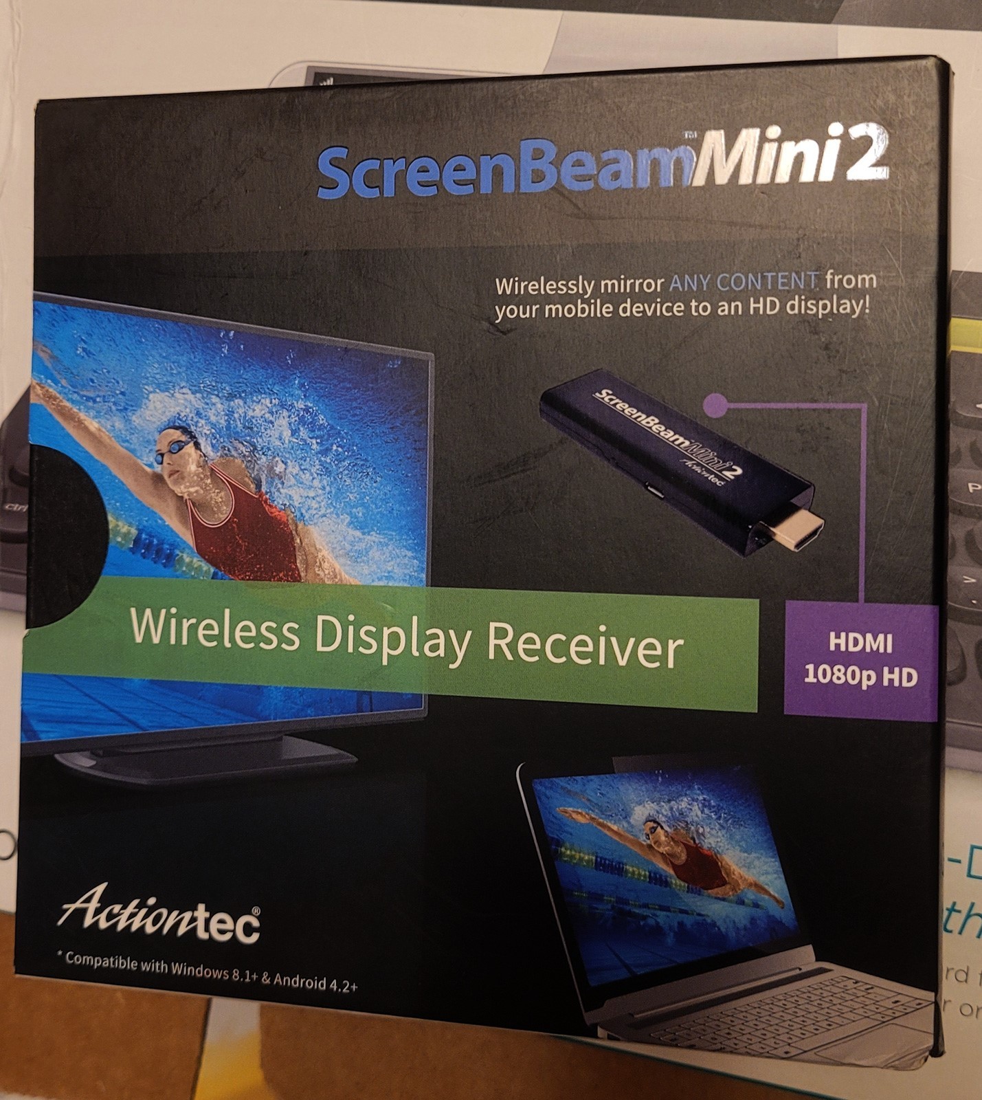 Actiontec ScreenBeam Mini 2 HDMI 1080p Wireless Receiver SBWD60A01 - Open Box