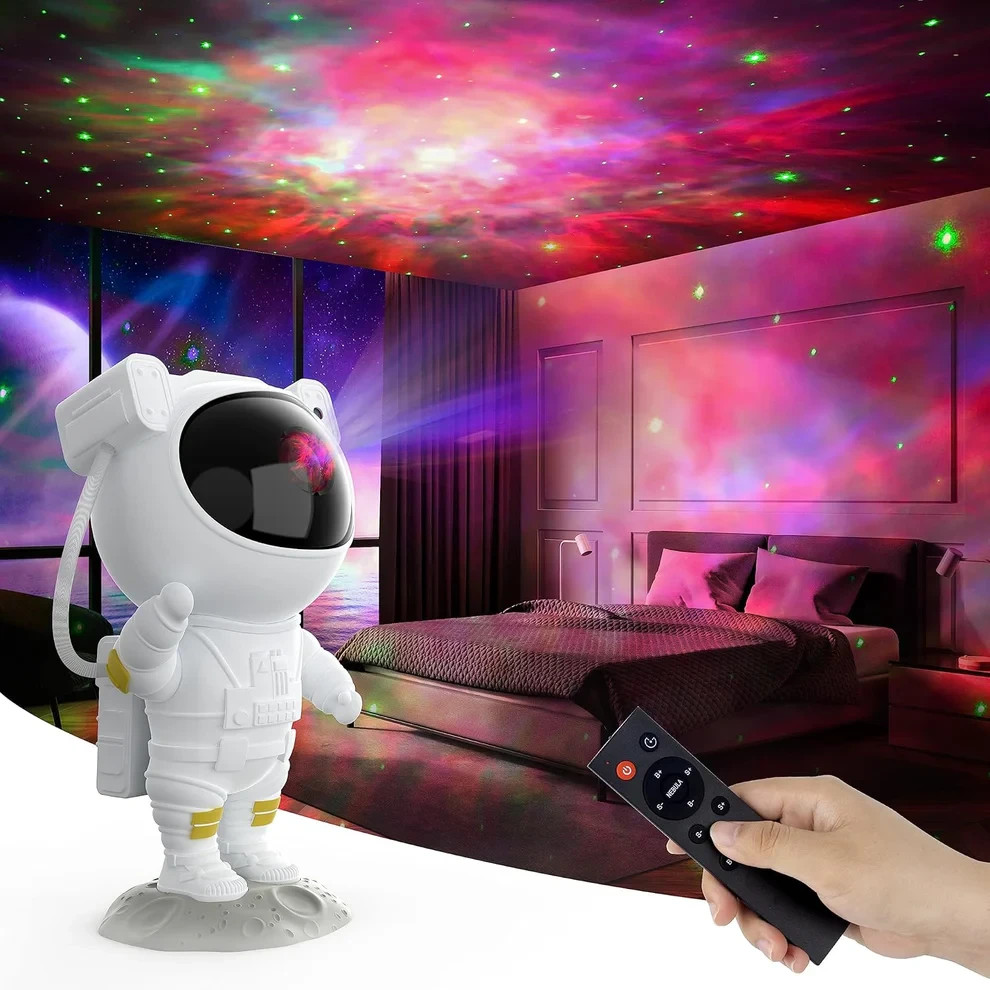 Astronaut Star Projector Galaxy Space Projector Night Light, 360 Degree Rotation