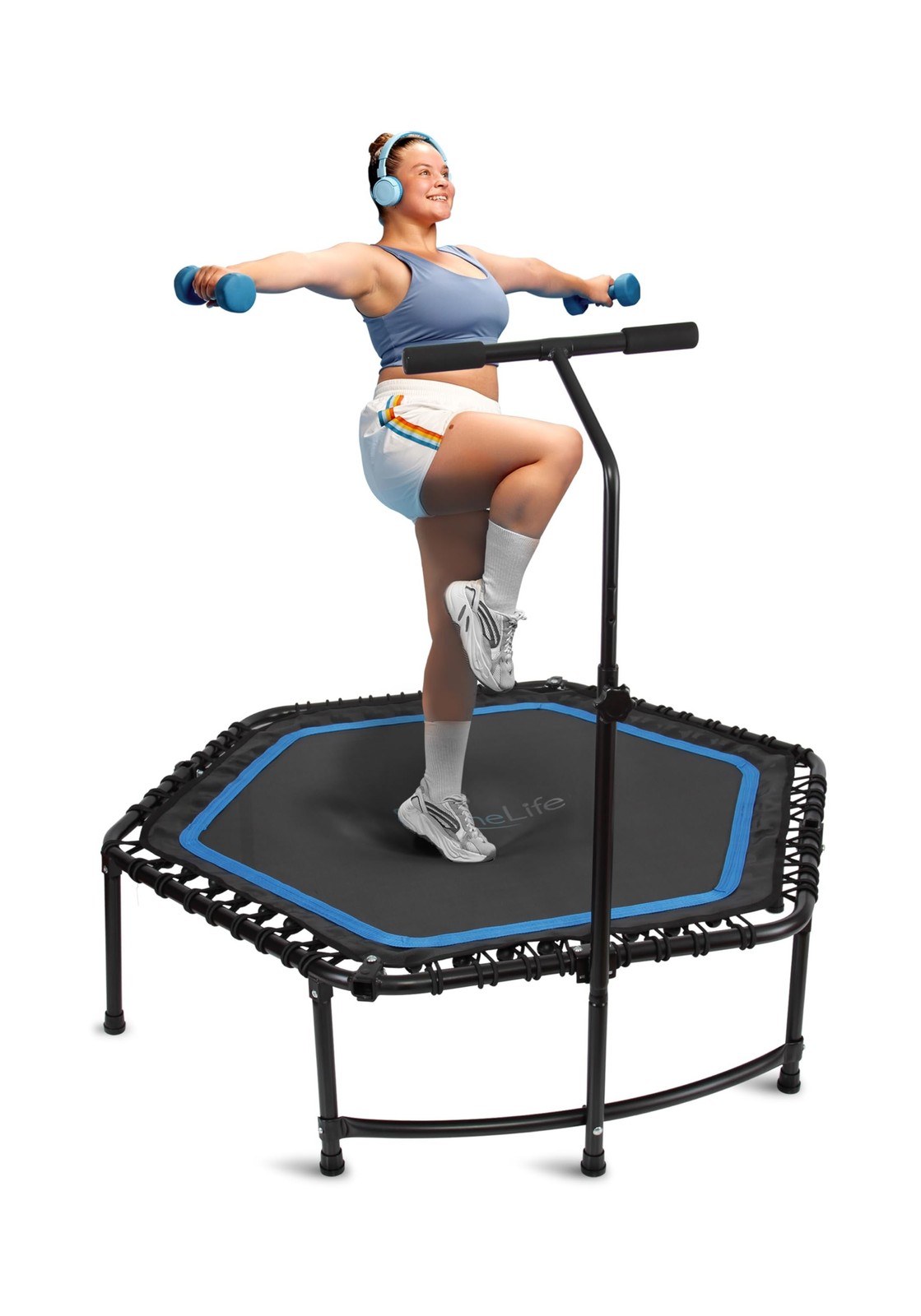 SereneLife 40"/50" Mini Trampoline for Adults - 450/550LBS Fitness Trampoline...