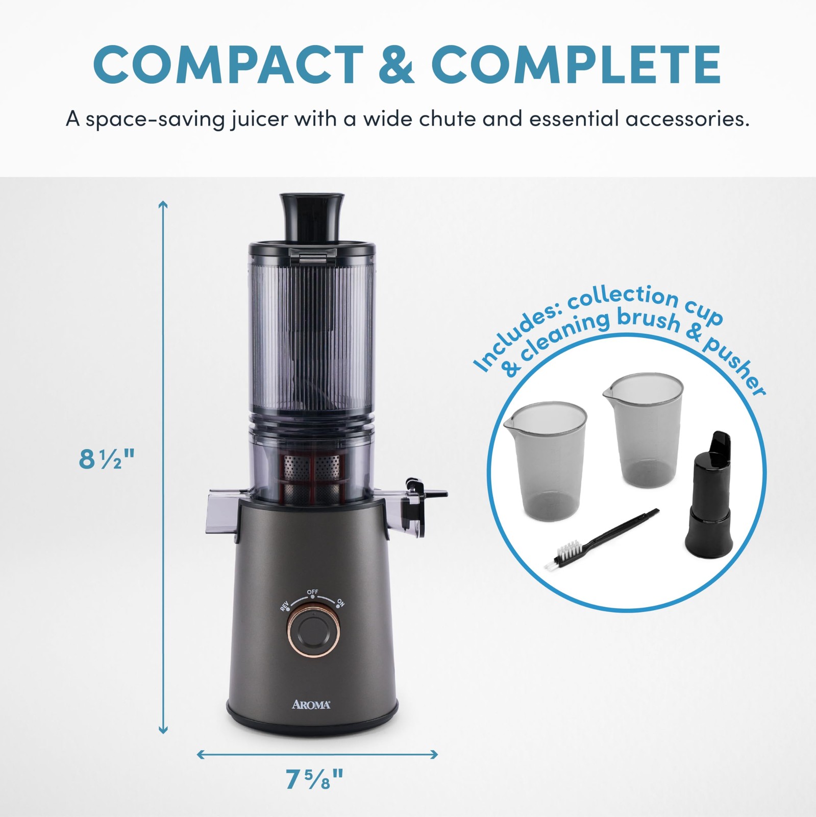 ® Cold Press Juice Machine Slow Masticating Fruit and Vegetable Juicer for Ho...