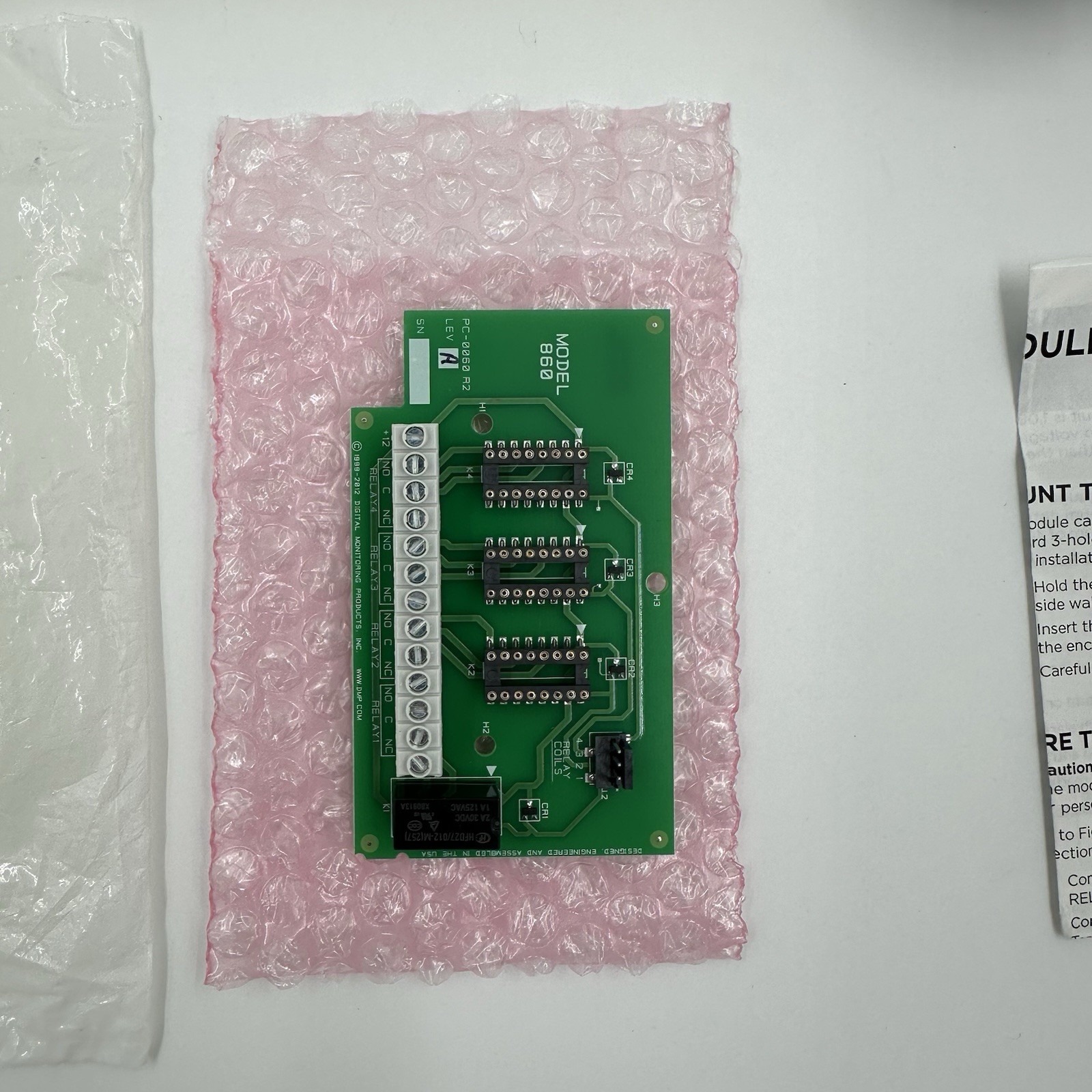 DMP 860 Relay Module Alarm Output Board w/ Hardware HPK.860 New Open Pkg