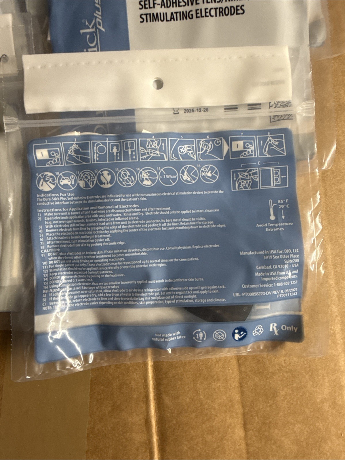 Dura Stick Plus Electrode 42183 2" X 2" Square (10/pk, 40 Total)