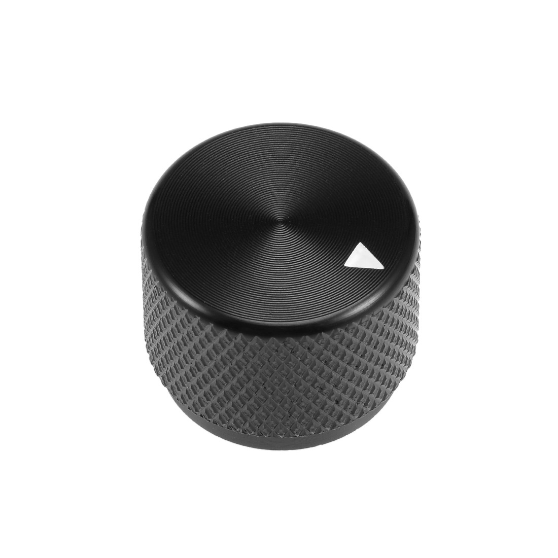 20x15.5mm Aluminium Alloy Potentiometer Rotary Knob Knurled Shaft Hole Black