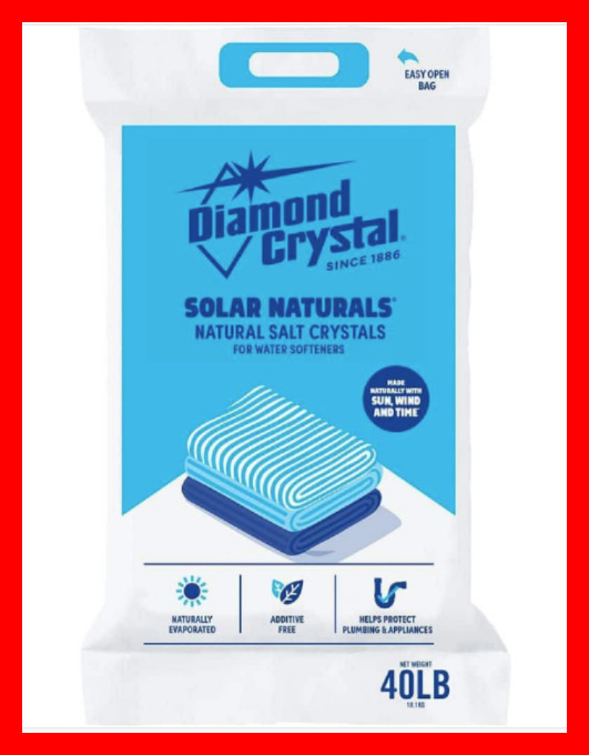 Diamond Crystal's Solar Naturals Salt Crystal's for Water Softeners 40LB