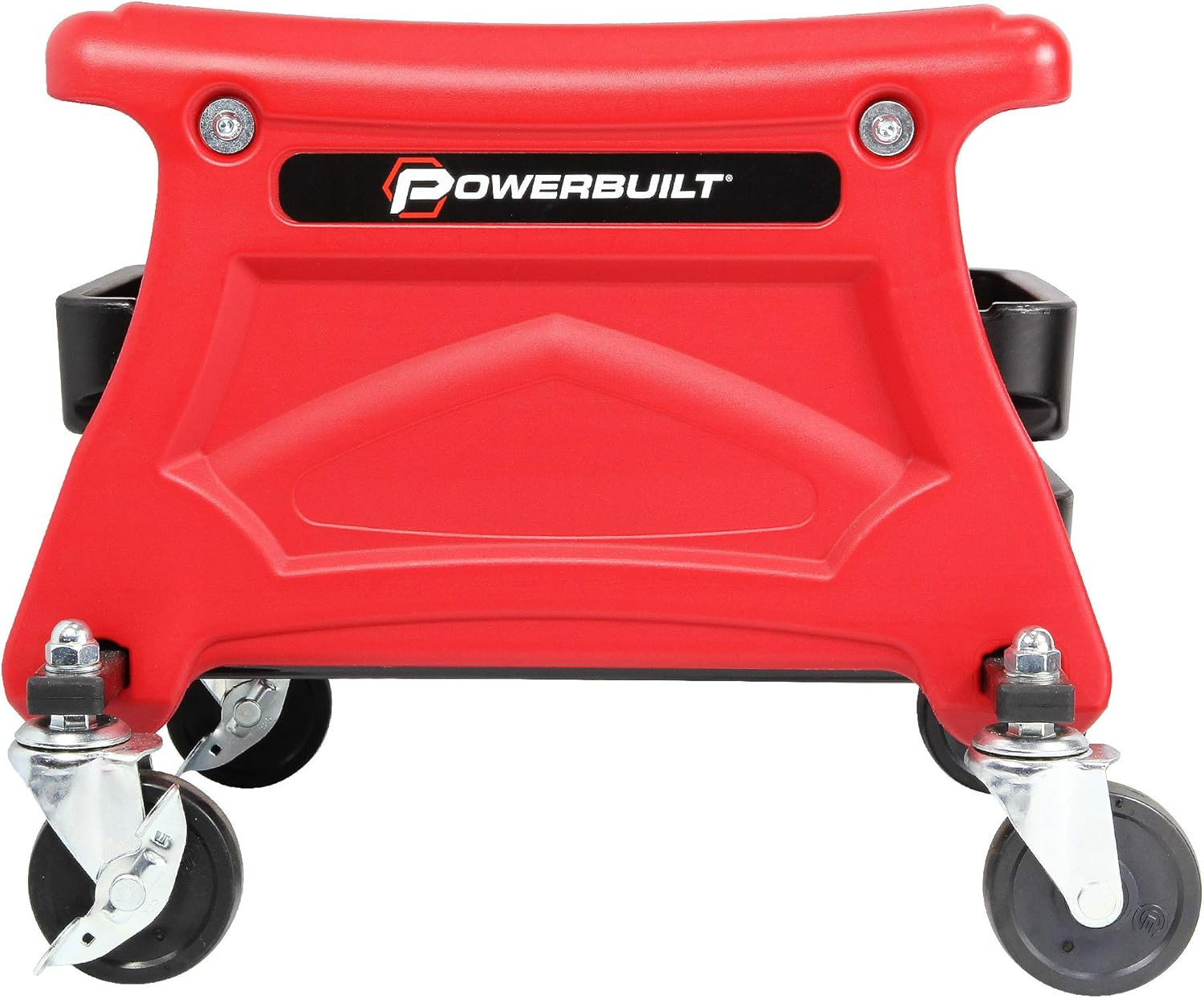 Rolling Garage Seat with Tool Trays & Smooth Wheels, 300 lb Capacity