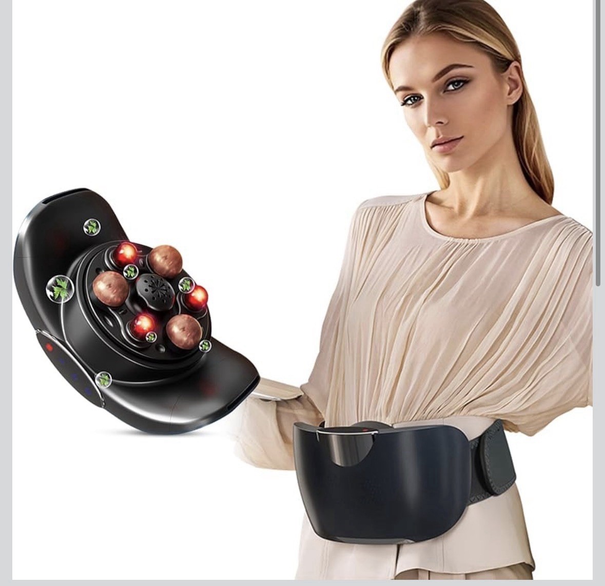 Automatic Abdominal Massager, Bianstone Belly Rubbing Instrument, Dual-use fo...