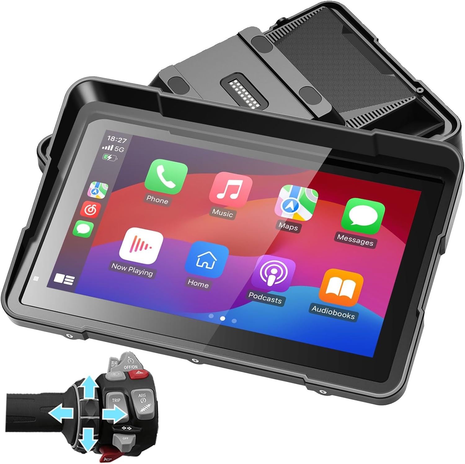 7" Motorcycle CarPlay Android Auto IP67 Waterproof GPS Navigation Bluetooth H1