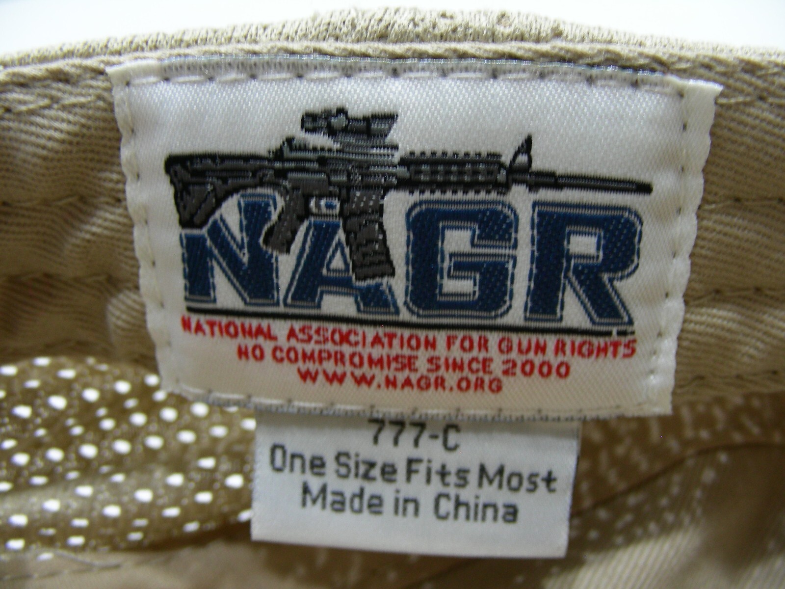 NATIONAL ASSOCIATION FOR GUN RIGHTS - One Size Adjustable Baseball Cap Hat!