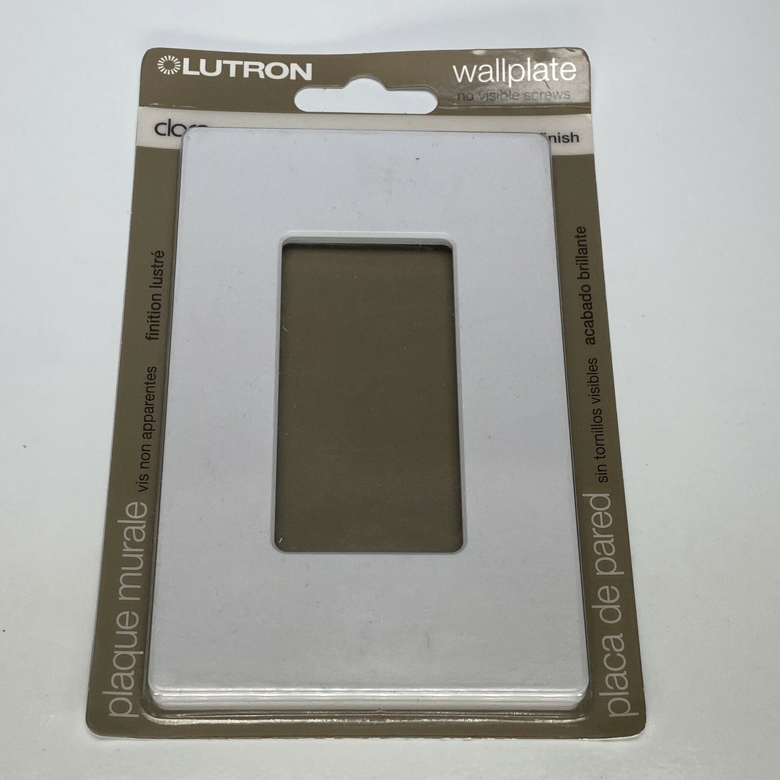 Lutron Claro Wallplate Single Gang CW-1-WH White - NEW