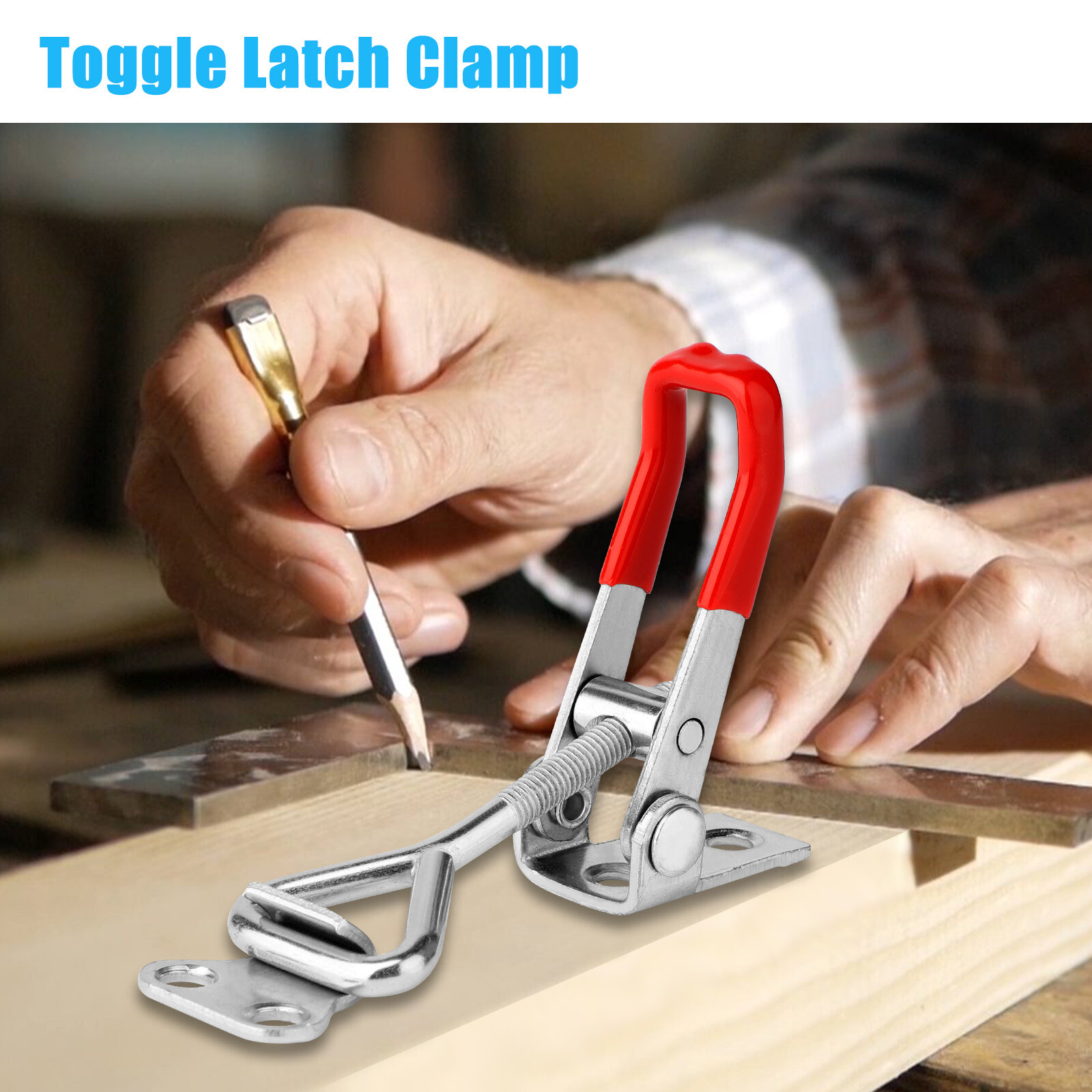 2pcs Heavy Duty Toggle Latch Catch Adjustable Lock Clamp Anti-rust Clip for Case