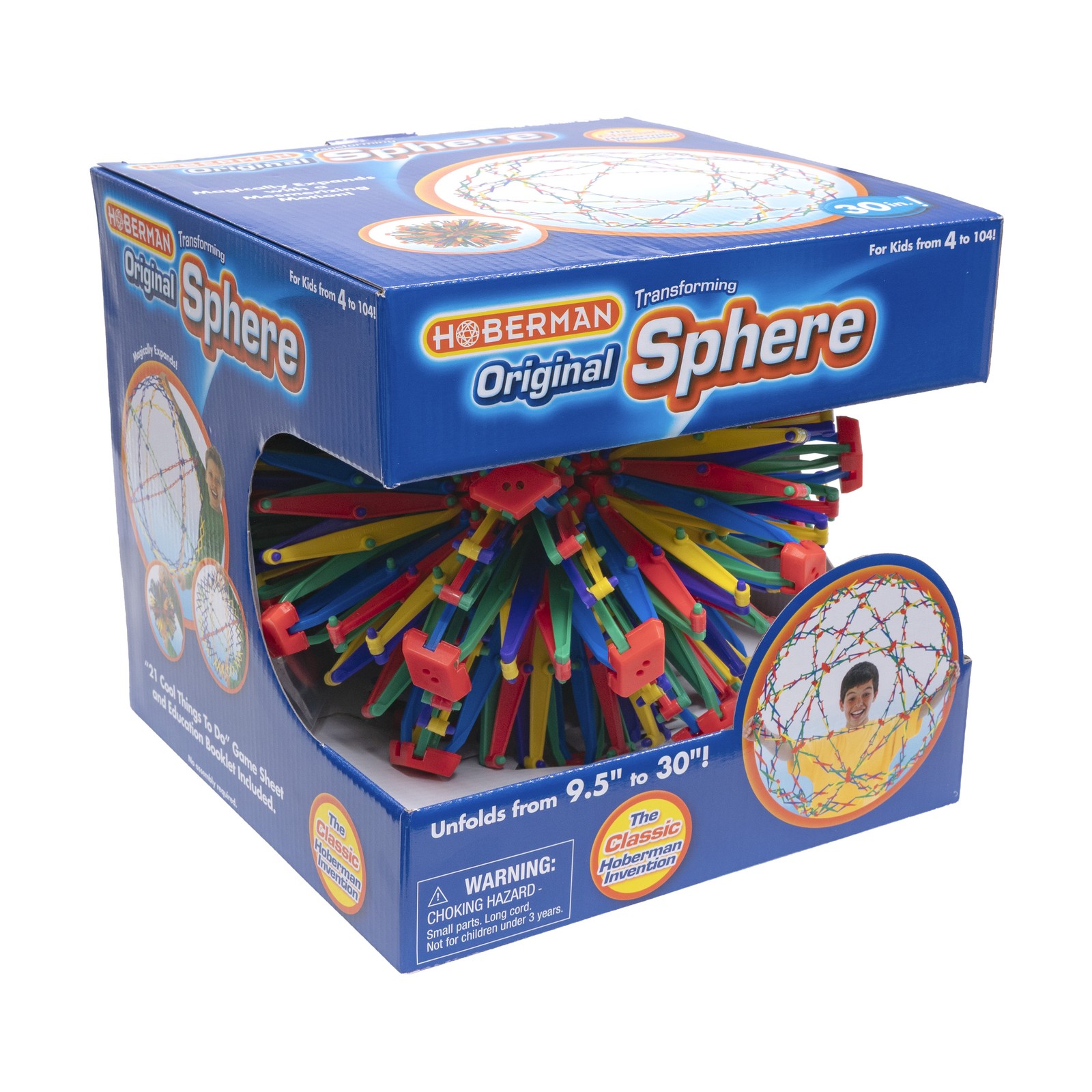 New - Hoberman Original Sphere - Rainbow - Ages 4+ | 1 player