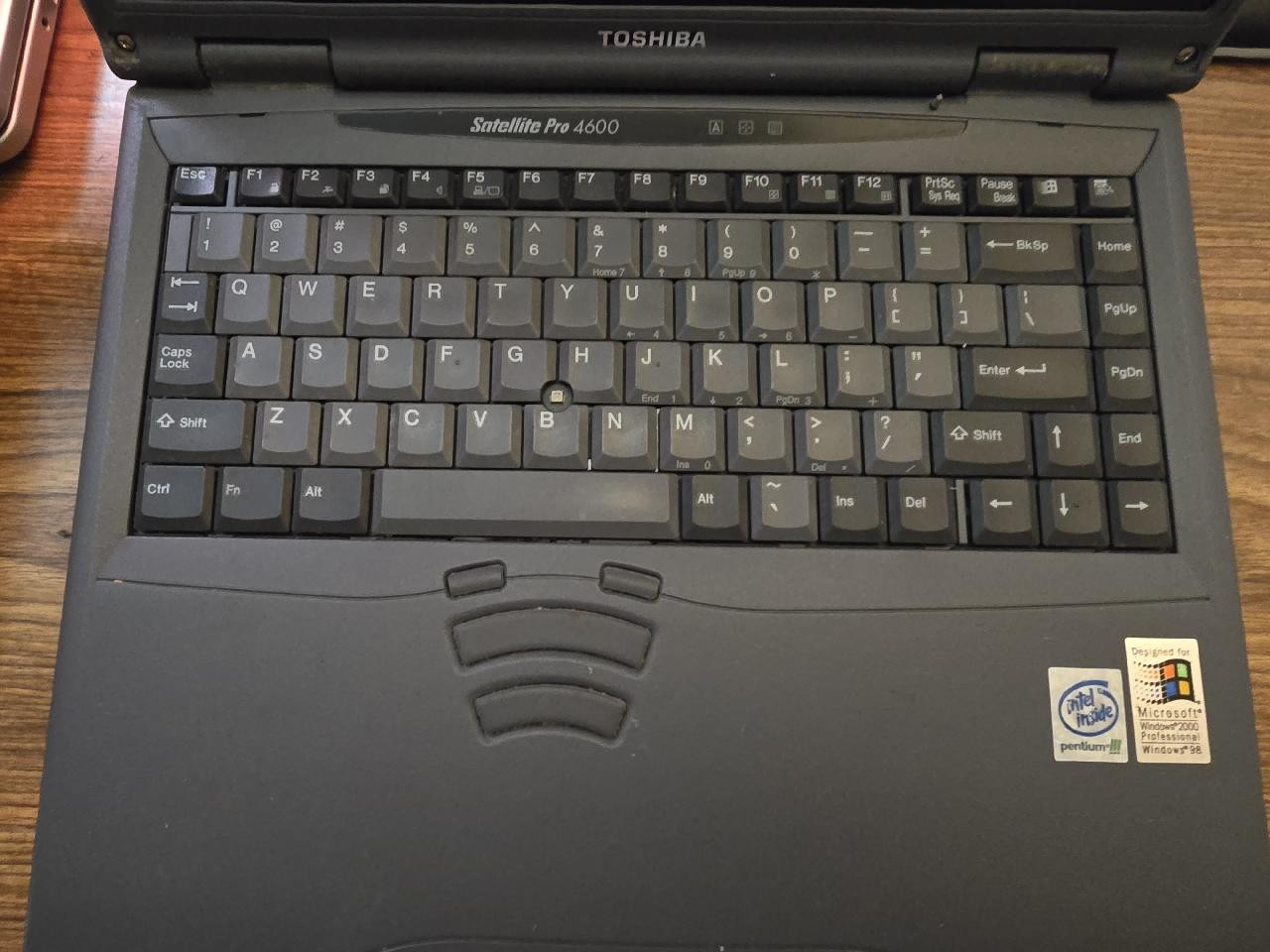 Toshiba Satellite Pro 4600 Vintage Laptop for parts, no HD, no mem, bad screen