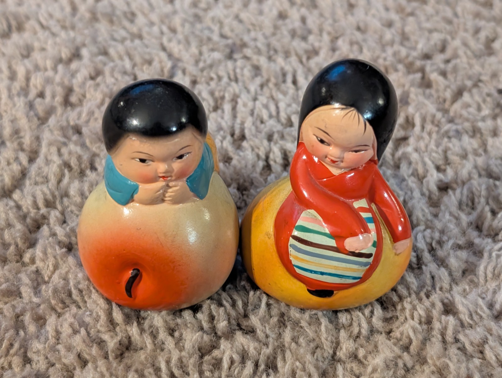 Vintage Asian Baby Pencil Sharpener Set of 2