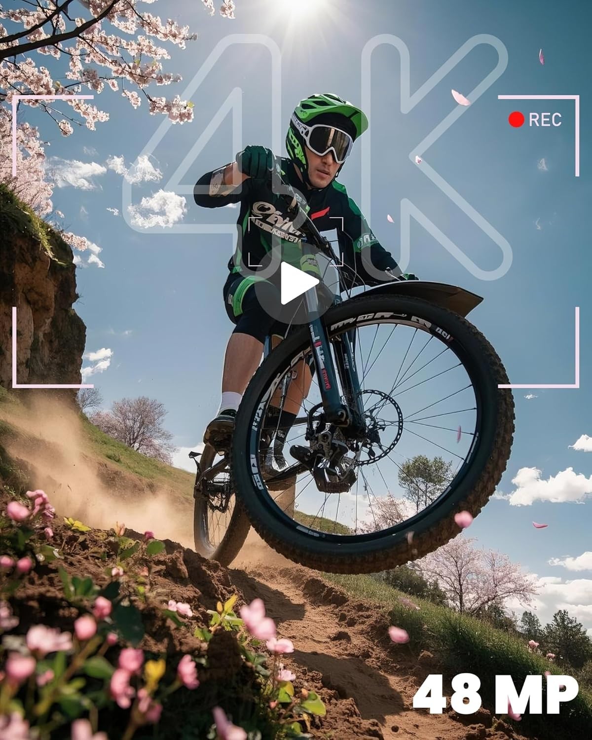4K 60FPS Video Camera HDMI & Mic Rotatable Screen