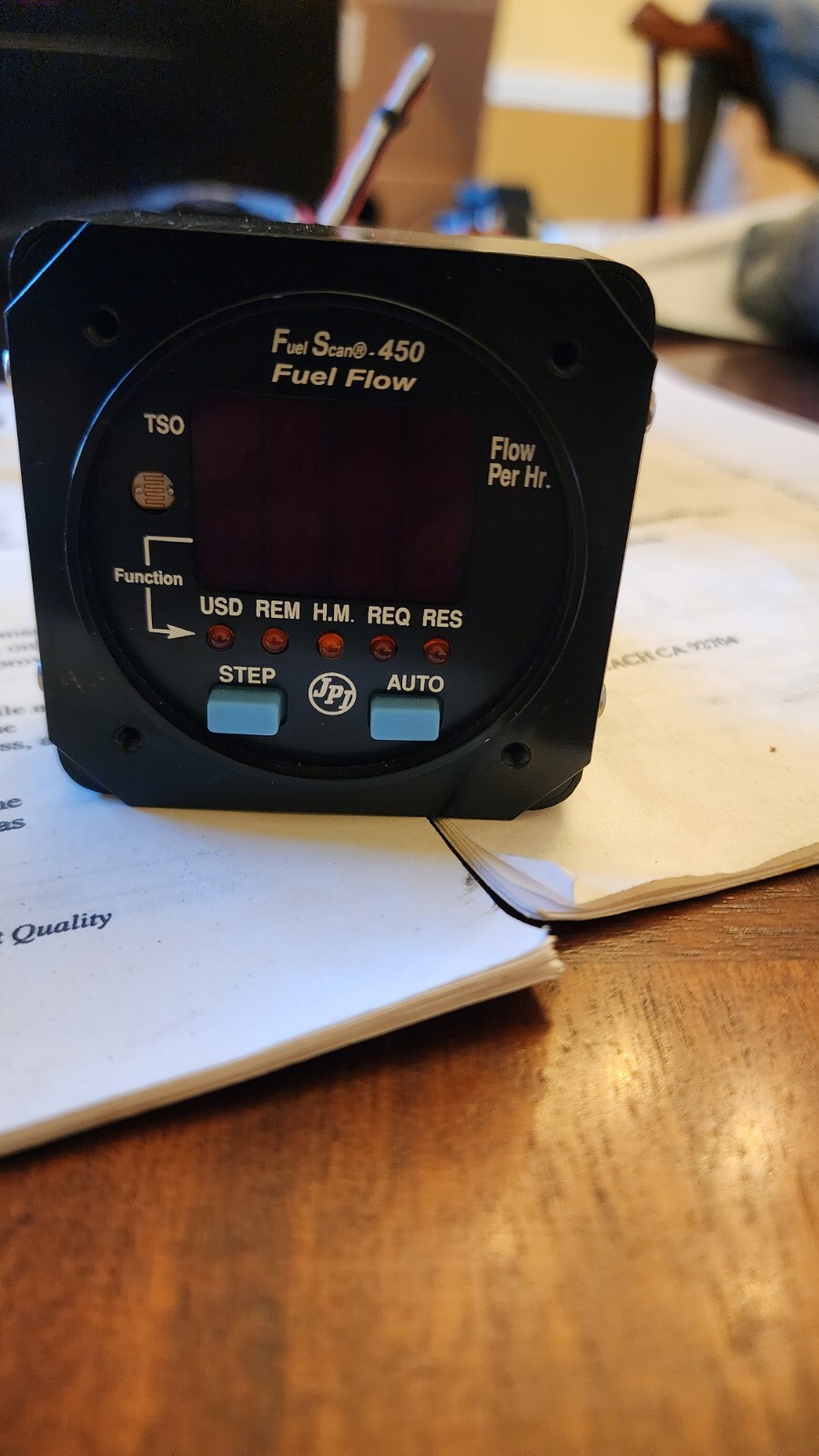 JP Instruments Fuel Scan 450 Fuel Flowmeter AS407B P/N: 450000 W 2 Transducers
