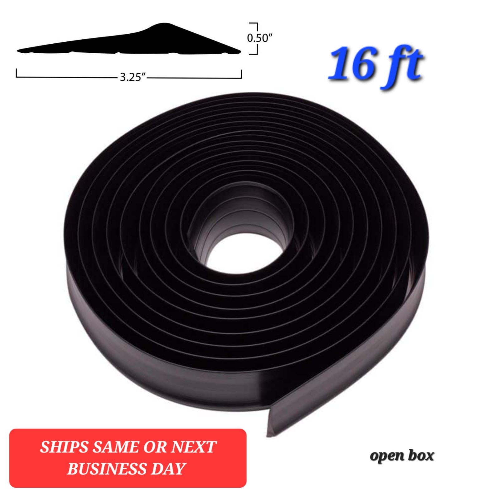 Storm Shield 16 Ft Garage Door Weather Water Seal 3.25" .5" Threshold Gasket