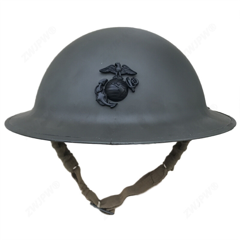 WW1US Helmet USMC M1917 Steel Helmet With Marine Corps USMC Eagle Badge