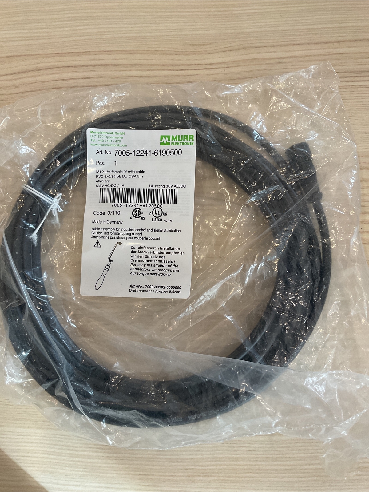 Murr 7005-12241-6190500 Cable