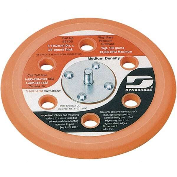 Dynabrade 6" Diam Adhesive/PSA Disc Backing Pad Medium Density, 13,000 RPM