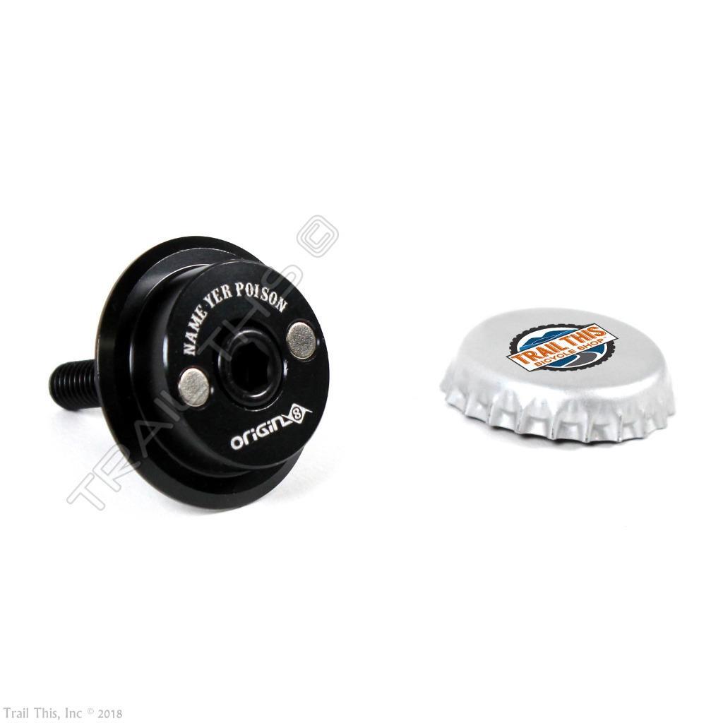 Origin8 Name Yer Poison 1-1/8" Threadless Bike Headset Top Cap fits Bottle Caps
