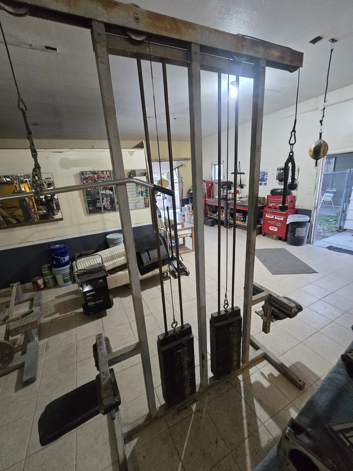 double cable pull down machine