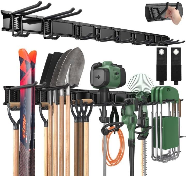 66" Garage Tool Organizer Wall Mount - 720lbs Garden Tool Organizer with Adju...