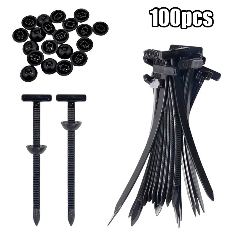 Nylon Universal Cable Tie Buckle Self-Locking Nylon Zip Ties Holder NEW