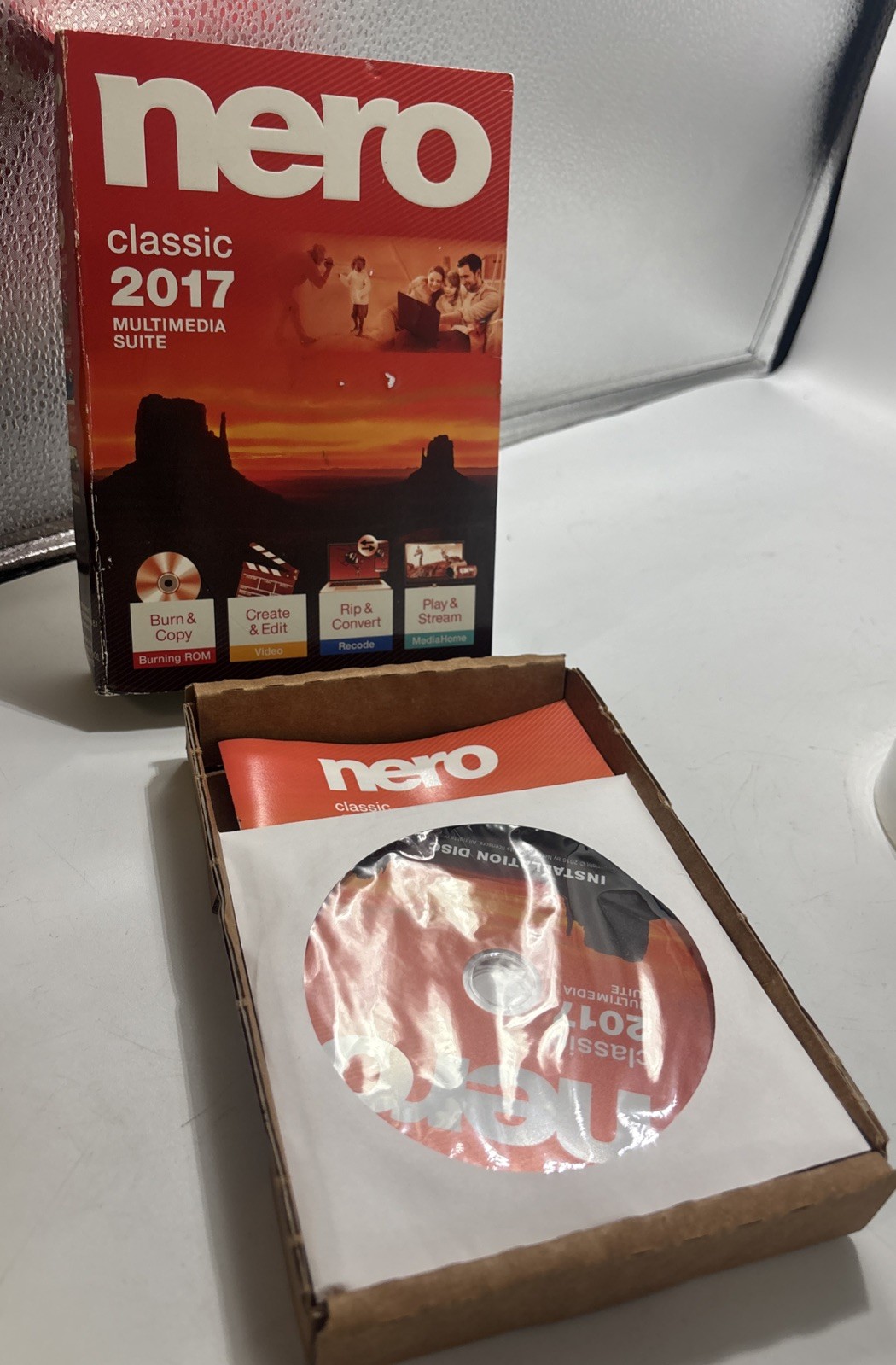 Nero Classic 2017 Multimedia Suite PC Windows Software Box Complete W/Key Read