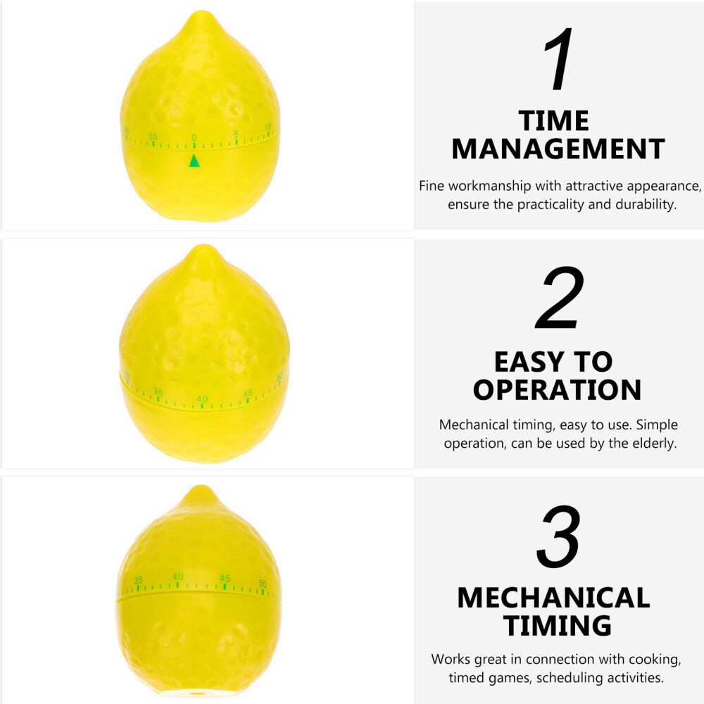 Manual Mechanical Timer Fruit Shape Kitchen Timer Cooking Countdown Tool .