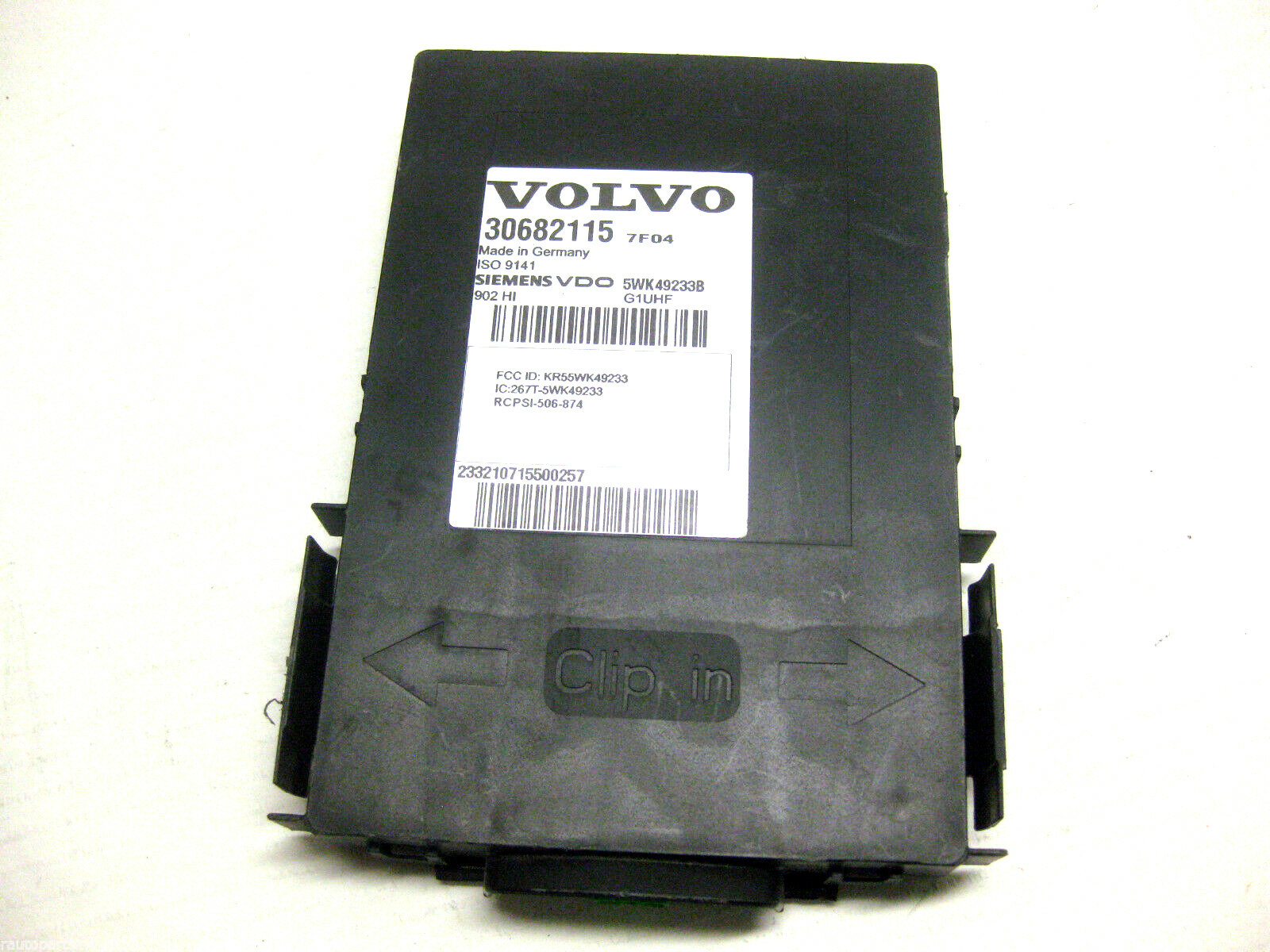 2008 VOLVO S80 S60 KEYLESS ENTRY RECEIVER 30682115 OEM 08 09 10 11 12 13