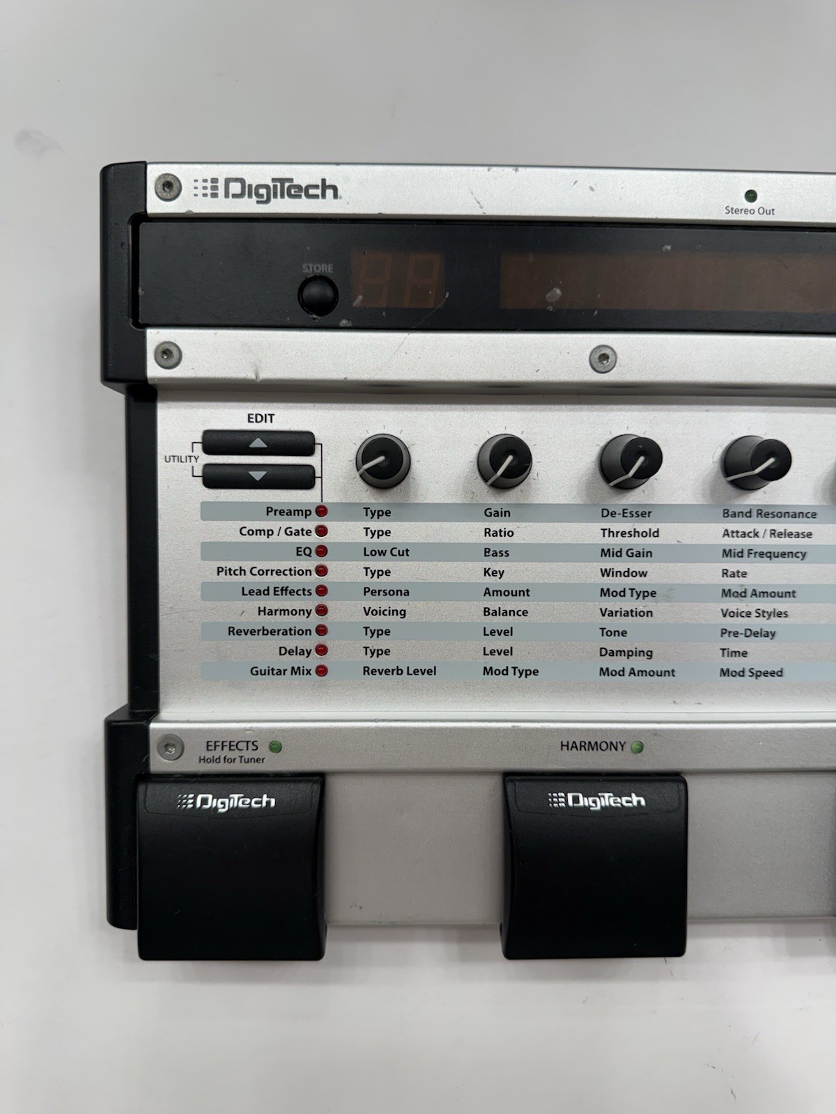 Digitech Vocalist Live 4 Harmony Multi Vocal Effect Processor Pedal + PSU