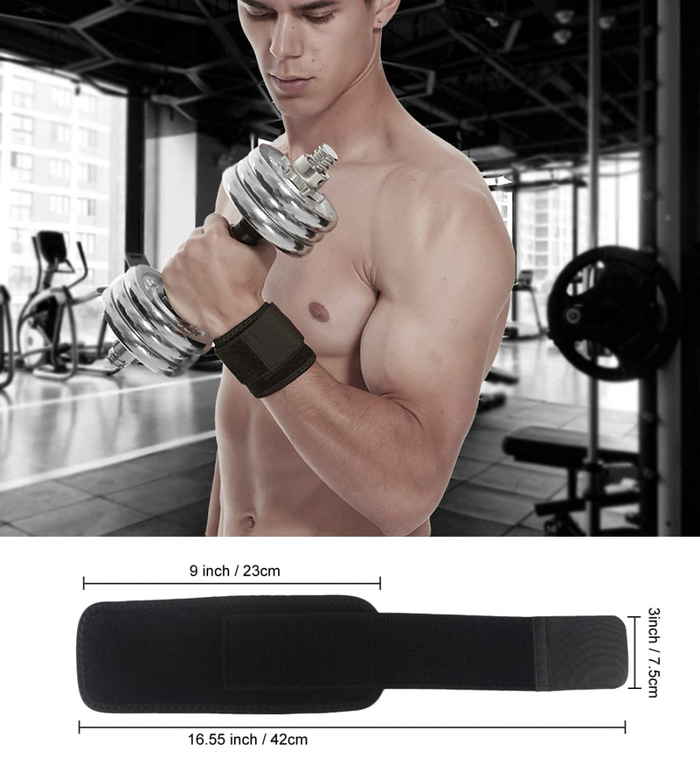 2 Pack Wrist Brace Adjustable Support Straps 2 Count (Pack of 1)