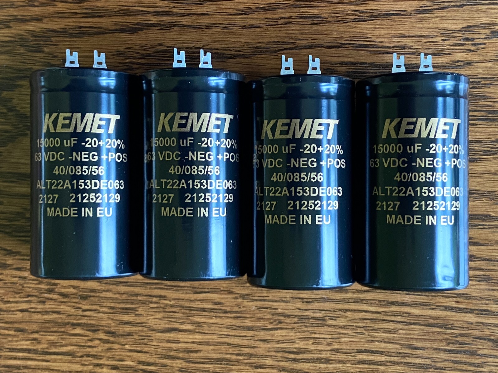 4 New 15000 uf 63v Kemet Main Filter Capacitors for Sansui AU-717 EXACT FIT 40mm