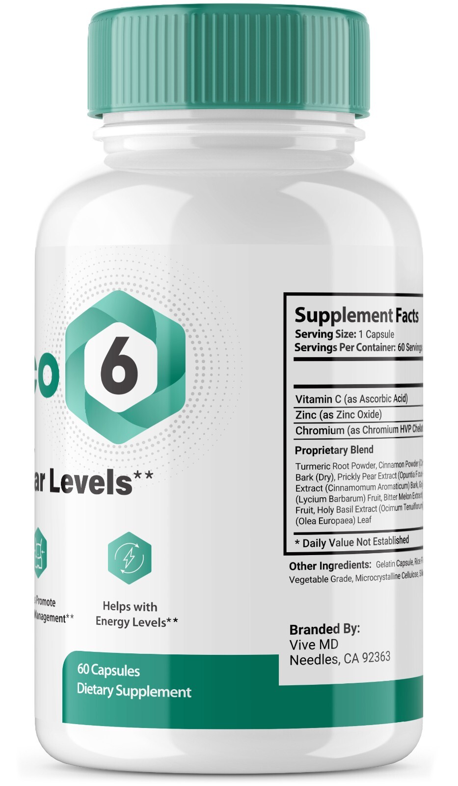 Gluco 6 Dietary Supplement for Extra Strength - Official Formula (1 pack)