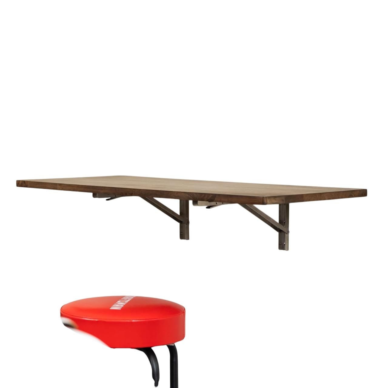 StoreYourBoard Wall Mounted Folding Workbench, Natural Wood Fold Down Work Table