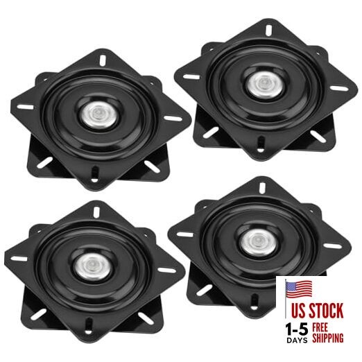 4 Pcs 6.25 Inch Bar Stool Swivel Plate, Square Swivel Stool Replacement,