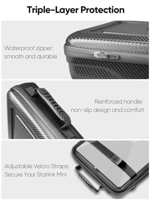 Waterproof Starlink Mini Case - Carrying Hard Case with Waterproof