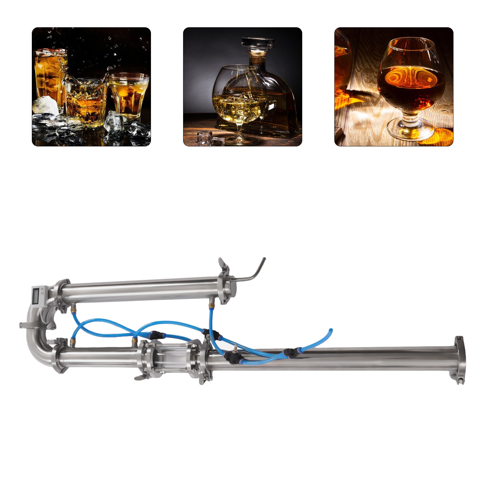 2 inch Stainless Still Moonshine Reflux Distilling Column Brew Wine Making Tool