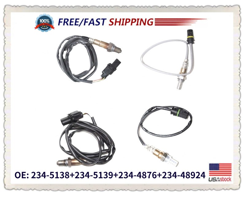 4X Oxygen Sensor Upstream & Downstream For BMW 335i 2007 2008 2009 2010 3.0L